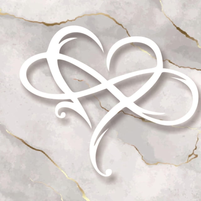 Decoración Eterna de Hierro Forjado LADIGASU Adornos de Interior Decoración de Pared de Metal Infinitys Heart-Steel 17*20Cm