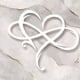 thumbnail image 1 of Decoración de pared de metal con forma de corazón infinito, de acero, de 20 x 25 cm., 1 of 1