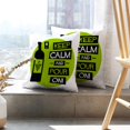 thumbnail image 6 of LALILO Throw Pillow Covers Keep Calm And Flat Quote Drink Wine Cushion Cover 18" x 18", 2 Pack, 6 of 6