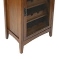 thumbnail image 4 of Wooden Wine Cabinet with 1 Wire Mesh Door and 4 Shelves, Brown - Saltoro Sherpi, 4 of 5