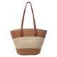 thumbnail image 1 of Bolso Mano Mujer Color Sólido Raya Tejida para Ir Compras, 1 of 9