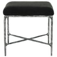 thumbnail image 4 of SAFAVIEH Couture Mandy Modern Boucle Ottoman, Black, 4 of 11