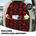 thumbnail image 4 of Goofa Red Skulls Pattern Car Back Seat Protector for Kids (2 Pack) ,Anti-kick Storage Mat for Car Seats,Shields from Footprints, 4 of 6
