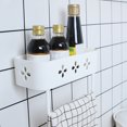 thumbnail image 3 of Homeholiday Kitchen Bathroom Organizer Wall Storage Rack Adhesive Shower Shelf Basket Toiletries Storage Holder, 3 of 8