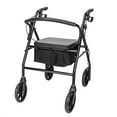 thumbnail image 3 of GoDecor Height Adjustable Aluminum Rollator Walker with Padded Seat, 3 of 5