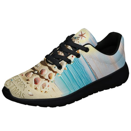 

Beach ChriStas Merry ChriStas ChriStas at the Beach Shoes Sneakers Black Size 4.5