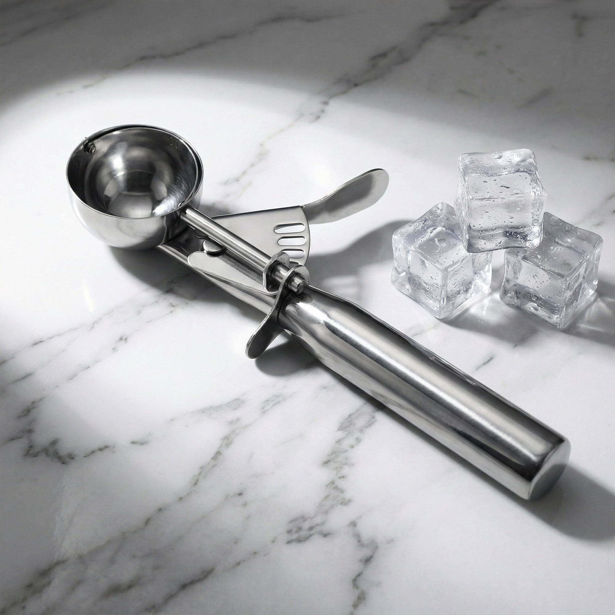 Unique Bargains Stainless Steel Comfortable Ice Cream Scoop Silver-3Pcs