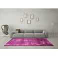 thumbnail image 3 of Ahgly Company Indoor Round Abstract Pink Modern Area Rugs, 7' Round, 3 of 4