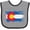 Heather and Black, variant on Inktastic Colorado Flag Distressed Look Boys or Girls Baby Bib