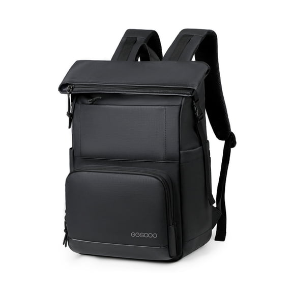 Roll Top Laptop Backpack, Water Resistant Business Daypack with Front Reflective Strip for Daily Trave