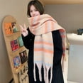 thumbnail image 2 of CoCopeaunts Women Winter Scarf with Tassel Big Chunky Plaid Scarf Warm Blanket Shawl Wrap, 2 of 5