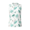 thumbnail image 6 of Picia Leaf Print Green mens Cotton Tank Undershirts , Moisture-wicking Ribbed Tanks, Lightweight Cotton Tank Undershirts-XX-Large, 6 of 8