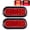 2x Red Kit, variant on 6"Oval 24 LED Trailer Stop Turn Tail Reverse Parking Indicator Lights 2x White