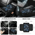 thumbnail image 6 of Renewold Dragonfly Flower 14 PCS Car Seat Cover Full Set, with Steering Wheel Cover Seatbelt Pads Coaster Trash Can Rear View Mirror Cover Coasters Car Armrest Cover Handbrake Cover Set Car Decor, 6 of 7