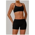 thumbnail image 3 of Sujetadores de entrenamiento de yoga con tiras y espalda abierta for mujer, almohadillas extraíbles entrecruzadas de soporte bajo for gimnasio deportivo, 3 of 5