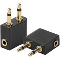 thumbnail image 2 of Flying Headset Adapter Stereo Auxiliary Jack Headset Adapter (black) (3pcs), 2 of 4