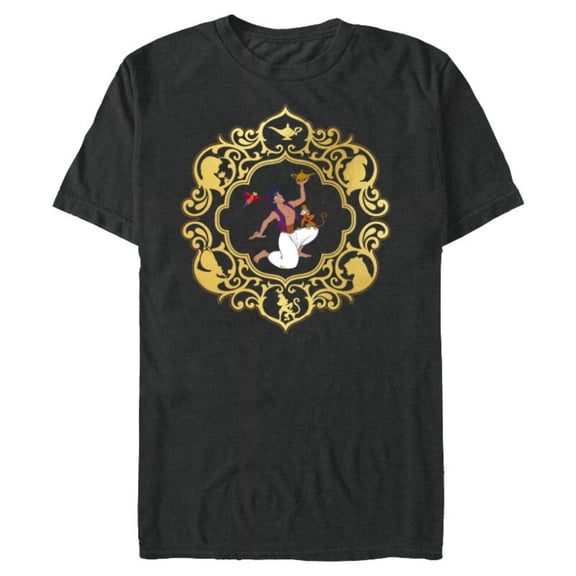 Disney Aladdin 30th Anniversary One Step Ahead - Short Sleeve Blended T-Shirt for Adults - Customized-Dark Heather