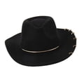 thumbnail image 4 of yuksok Cowboy Hat Big Casual Fashion Classic Photo Props Sun Hat Cowgirl Hat Black, 4 of 9