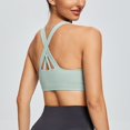 thumbnail image 4 of VISALY Sports Bras For Women Running Sports Bra Women Tank TopsSolid Color SleevelessCasualFashion Underwear Padded Bra Yoga Sports Bra Wireless Bras For Women Green S, 4 of 7