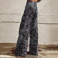 thumbnail image 6 of kaondbfi Women's Style Wide Leg Pants Women's Casual Pants Printed Pants Summer Casual Pants for Women, 6 of 9