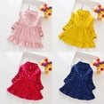 thumbnail image 2 of Adarl 3 Colors Autumn Casual Baby Kids Girls Dot Print Long Sleeve Dress Toddler Party Princess Yellow 2-3 Years, 2 of 11