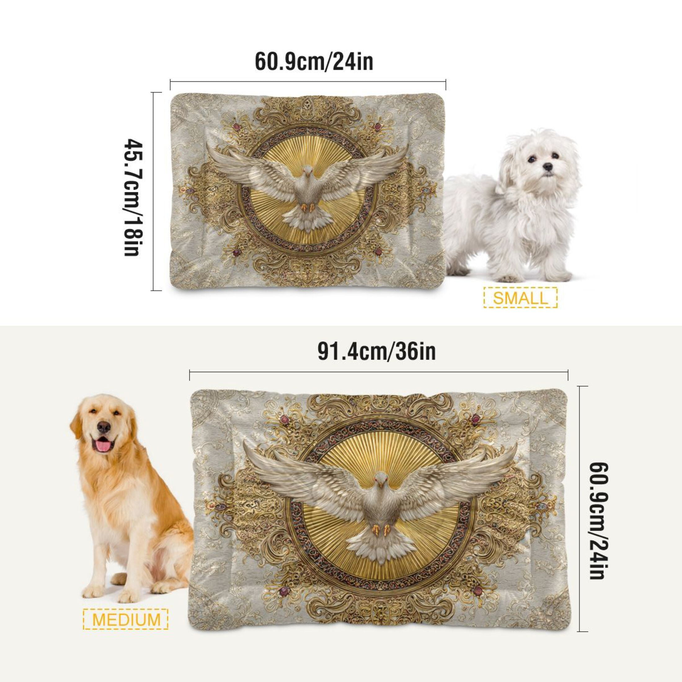 Cozy Mat Pet Bed Indoor Outdoor Warm Soft For Cat Dog Puppy(S/M) Radiating Golden Light