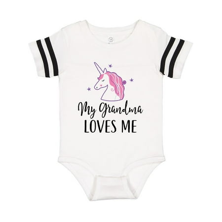 

Inktastic Grandma Loves Me Unicorn Girls Gift Baby Girl Bodysuit