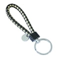thumbnail image 1 of Nvzi 5 llaveros de cuero tejido, adecuados para todos los llaveros de automóviles, llaveros para hombres y mujeres (oro negro), 1 of 5