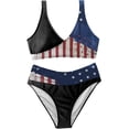 thumbnail image 2 of Swimsuit for Women 2024 Sexy Two Piece Swimsuit for Women Independence Day Patriotic High Waisted Tummy Control Bathing Suits, 2 of 5