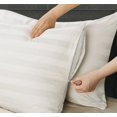 thumbnail image 3 of Protector De Almohada Tamaño Estándar 100% Algodón Egipcio, Fundas De Almohada De Tejido Satén De 400 Hilos, Fundas De Almohada Con Cremallera Oculta, Transpirable, No Ruidoso, Fácil Cuidado, Juego De, 3 of 5