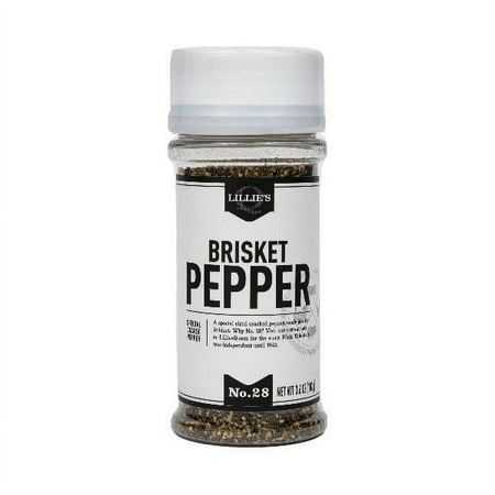 Lillie’s Q Brisket Pepper BBQ Rub & Beef Seasoning – Coarse Pepper Rub for Brisket, Steak & Burgers, 6 oz