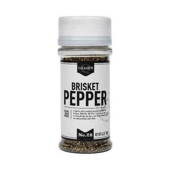 Lillie's Q Brisket Pepper Seasoning, Coarse Ground, Special Blend for BBQ, No. 28, 6 oz