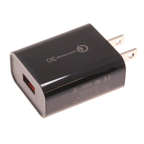 18W Quick Home Charger for Motorola Moto G Pure - USB Travel Wall Power Adapter Adaptive Fast AC Plug Black Compact K4P Compatible With Motorola Moto G Pure Phone