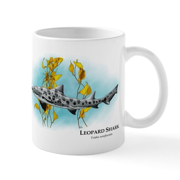 CafePress - Leopard Shark Mug - 11 oz Ceramic Mug - Novelty Coffee Tea Cup
