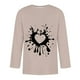 thumbnail image 5 of Camisetas de Manga Larga para Hombres, Día de San Valentín Impreso 3/4 Manga Camiseta de Fitness, Mezcla de Algodón Casual, 5 of 9