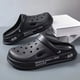 thumbnail image 2 of Zapatos de cueva para hombre, antideslizantes, suela gruesa, prendas de vestir informales, estilo coreano, zapatillas de playa de suela suave con punta de enfermera para hombre, 2 of 5