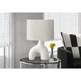 thumbnail image 2 of Lighting - 25"h - Table Lamp - White Ceramic - Ivory/Cream Shade - Contemporary, 2 of 3