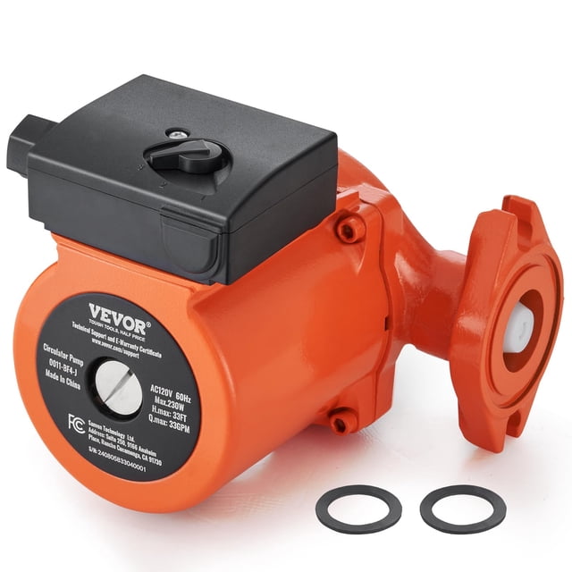 Bomba de circulación VEVOR 0011-BF4-J 33 GPM para calefacción por suelo radiante