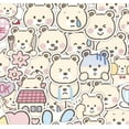 thumbnail image 5 of 40 PCS Stickers Pack, Waterproof Cute Cool Teens Funny Theme Stickers, DIY Fashion Trendy Creative Decal, Personalized Your Own MacBook , Laptop, Guitar, Luggage, Skateboard, Car (Cute Bear White), 5 of 6