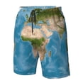 thumbnail image 5 of Kdxio Earth View World Map Pattern Mens Casual Shorts - Drawstring Summer Beach Sports Shorts for Men, 5 of 9