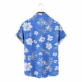 thumbnail image 6 of COSFO Hawaiian Men's Button Down Shirts Short Sleeve Summer Tops Lightweight Beach Collared Loose Fit Shirts for Men, 6 of 8