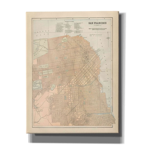 Epic Graffiti 'San Francisco Map' by Wild Apple Portfolio, Canvas Wall Art, 26"x34"