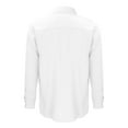 thumbnail image 6 of VgaVtl Mens Shirts Long Sleeve Collared Muscle Clothes for Men Shirts Leisure White Solid Color Button down Vintage Loose Shirts,M, 6 of 9
