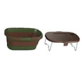 thumbnail image 1 of Cesta de picnic plegable con asas y tapa organizadora, recipiente plegable a prueba de fugas Café verde, 1 of 9