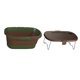 thumbnail image 1 of Cesta de picnic plegable con asas y tapa organizadora, recipiente plegable a prueba de fugas Café verde, 1 of 9