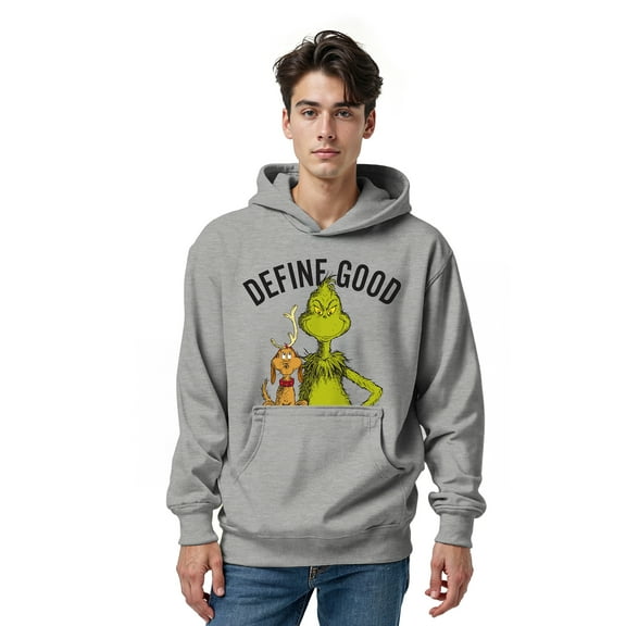 The Grinch, Men's & Big Men's Graphic Hoodie, Define Good, Sizes XS-3XL