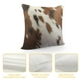 thumbnail image 4 of Nawypu  Throw Pillow Covers Hidden Zippered Cow Print Pillowcase,Christmas Decorative Couch Pillows for Living Room Bedroom Sofa Cowhide Accent Printing, 4 of 5