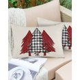 thumbnail image 6 of Christmas Tree Throw Pillow Cover, Rustic Xmas Red Buffalo Plaid Rectangle Decorative Pillow Case Protector Soft Cushion Cover Lumbar Pillowcase for Couch Sofa Bedroom Car Chair Decor 16x24 Inch, 6 of 8