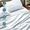 thumbnail image 6 of Bare Home Premium 1800 Collection 4-Piece Bed Sheet Set, Queen, White, 6 of 11