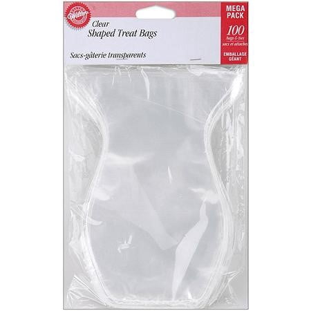 Wilton Clear Shaped Treat Bags, 100-Count